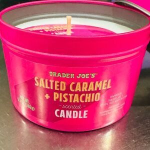 Trader Joe's Salted Caramel + Pistachio Scented Candle 5.7 oz